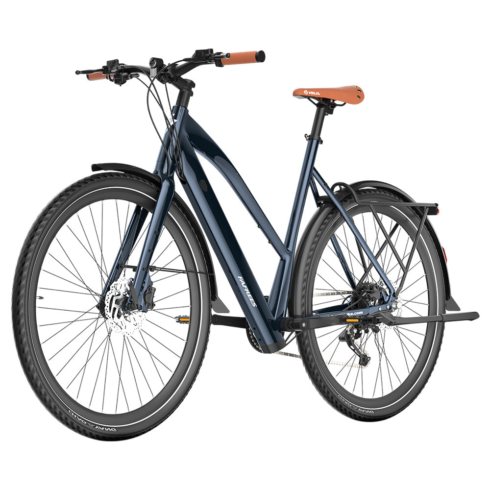 Fafrees F700W Electric Bike, 250W Motor, 36V 10Ah Battery, 700*42C Tires, 25km/h Max Speed, 100km Max Range, Hydraulic Disc Brakes, Torque Sensor, SHIMANO CUES 9-speed - Blue