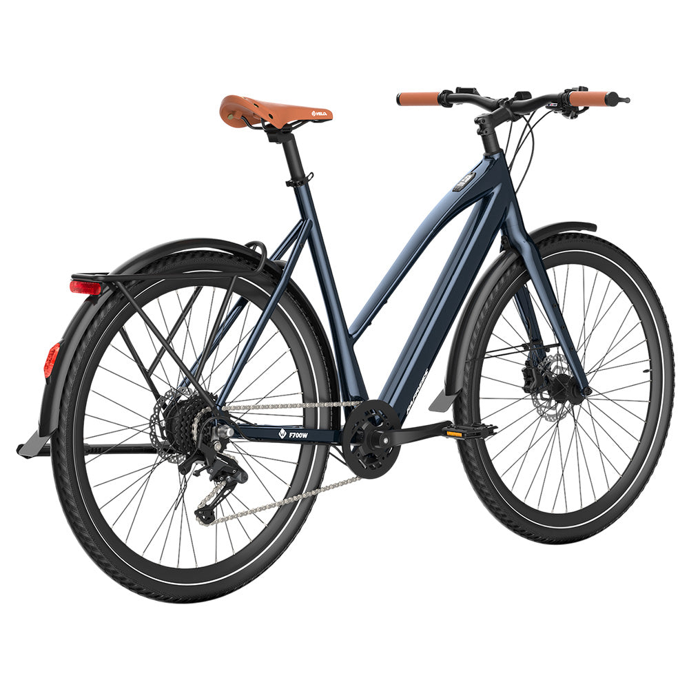Fafrees F700W Electric Bike, 250W Motor, 36V 10Ah Battery, 700*42C Tires, 25km/h Max Speed, 100km Max Range, Hydraulic Disc Brakes, Torque Sensor, SHIMANO CUES 9-speed - Blue