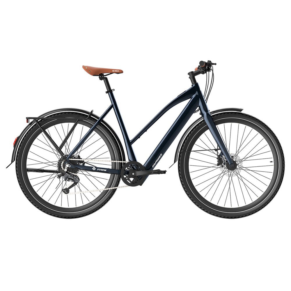 Fafrees F700W Electric Bike, 250W Motor, 36V 10Ah Battery, 700*42C Tires, 25km/h Max Speed, 100km Max Range, Hydraulic Disc Brakes, Torque Sensor, SHIMANO CUES 9-speed - Blue