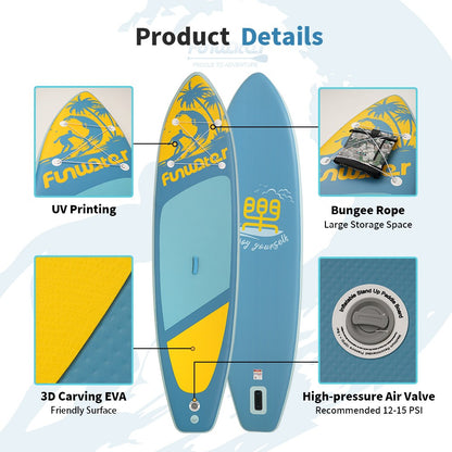 Funwater SUPFW28E Stand Up Paddle Board 350*87*15cm