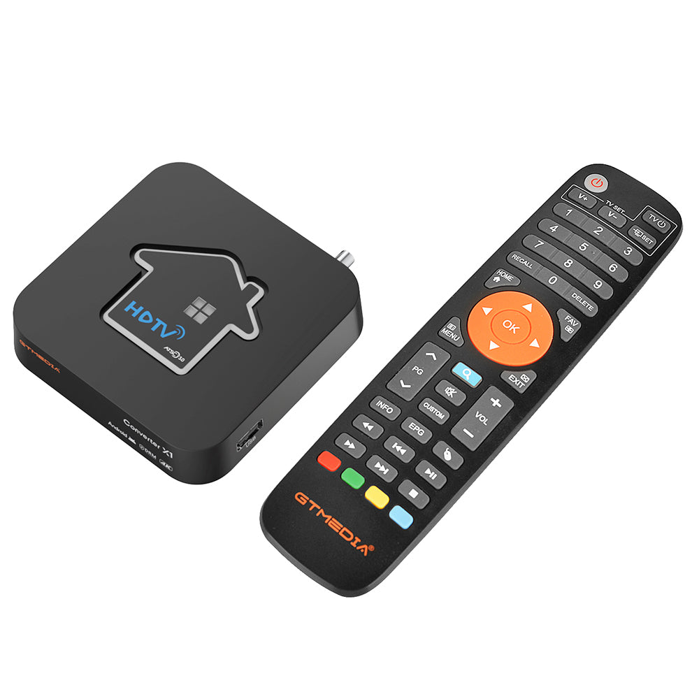 GTMEDIA HDTV Converter X1 TV Box, Android 11, ATSC 3.0 DRM, DVR Recording, 4K HDR, Built-in Miracast, 2GB RAM 32GB ROM, Bluetooth 5.0, 2.4G/5G WiFi - US Plug
