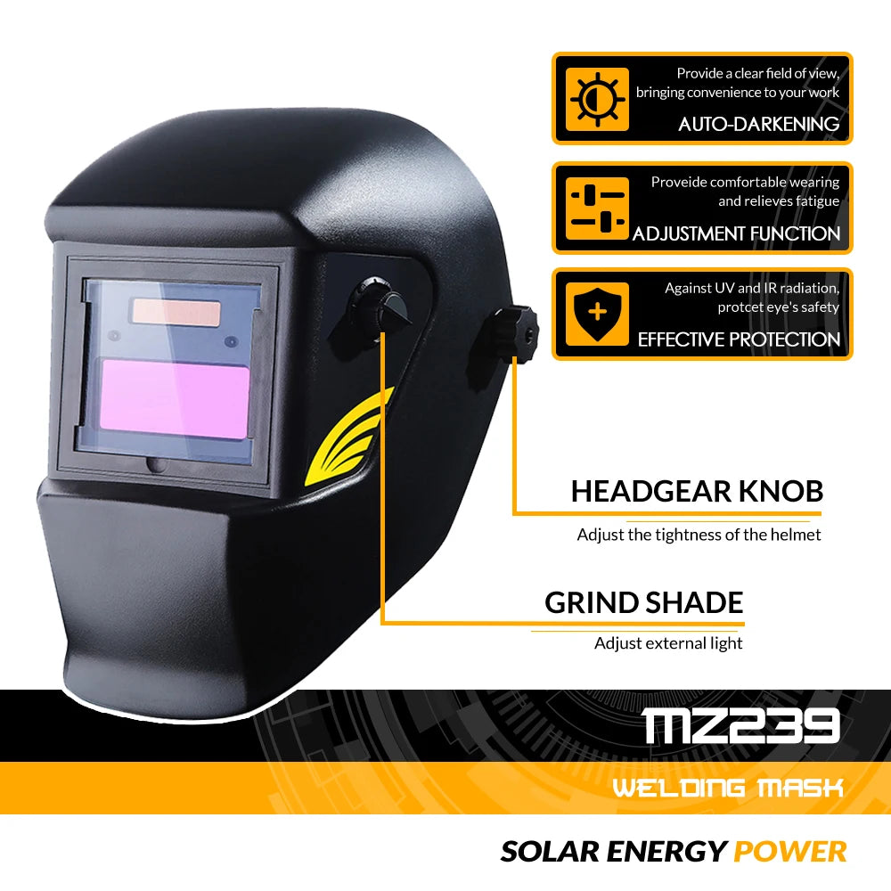 DEKO Basal Black Solar Auto Darkening MIG MMA elektrická zváracia maska/prilba/zváracia šošovka pre zvárací stroj alebo plazmovú rezačku