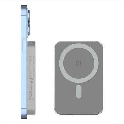 HINOVO MB1-10000 Wireless Portable Charger 10000mAh Magnetic Power Bank Wireless Magnetic Juice Battery Pack, Compatible with MagSafe Magnetic Phone Case, Wireless Charging Battery Pack for iPhone 14/13/12 Series Fast-Charging Ultra Slim &amp; Light