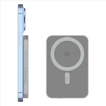 HINOVO MB1-5000 Magnetic Wireless Portable Charger, 5000mAh Magnetic Power Bank, Mag-Safe Battery Pack for iPhone 14/13/12 Series Compatible with Mag-Safe Case, 20W PD Fast Charging Ultra Slim and Light