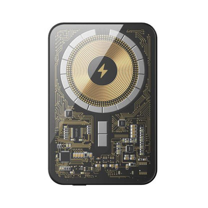 HINOVO MB1-5000xb Wireless Portable Charger, 5000mAh Magnetic Wireless Power Bank, PD 20W Fast Charging, Cyberpunk Style