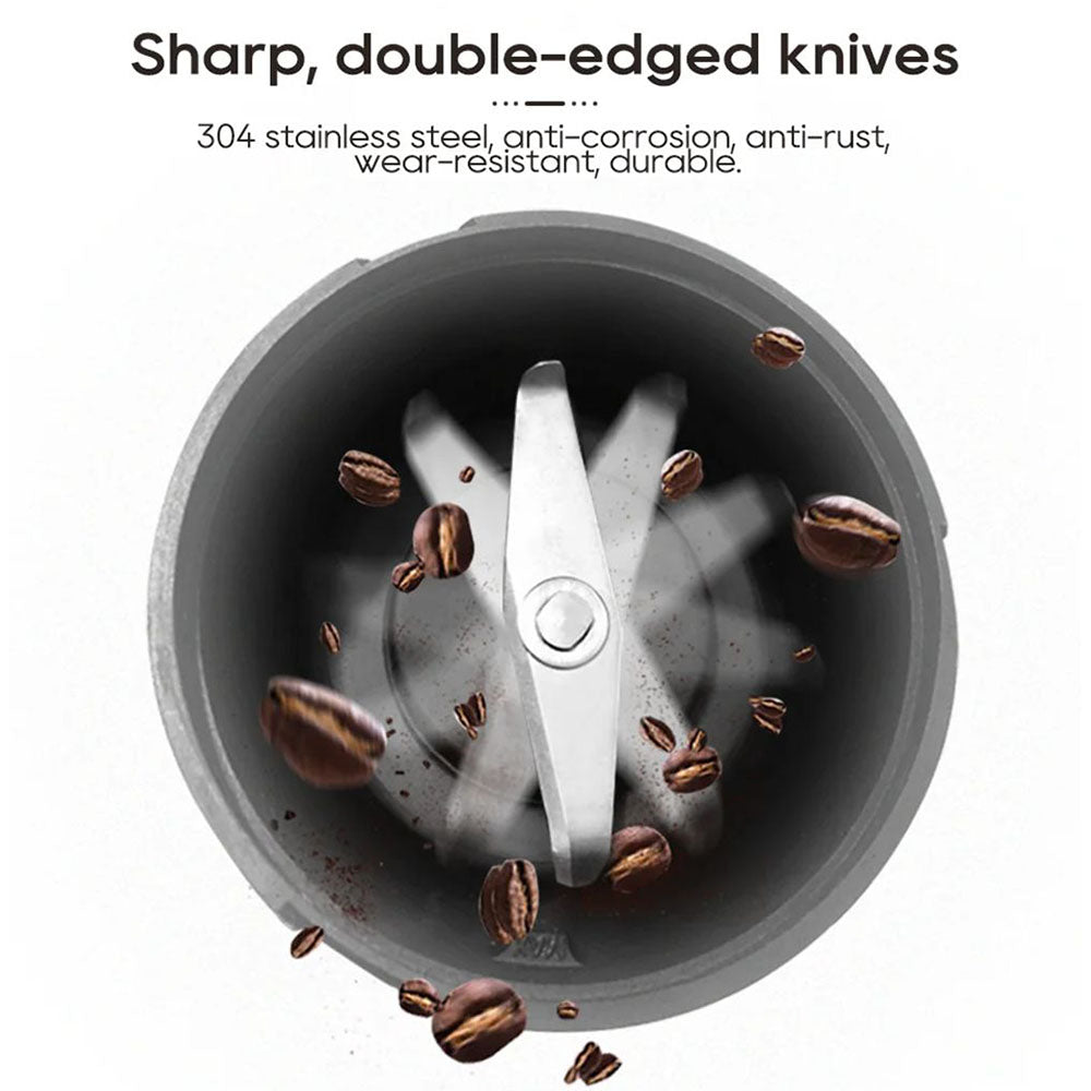 HiBREW G2 3in1 Coffee Grinder, 2000mAh Double Cup, Fruit Mixers Juicers Blender Ice Crusher, for Camping or Journey