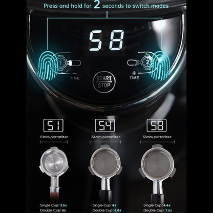 HiBREW G3A Coffee Grinder, 40mm Conical Burr, Air Blower, 31-gear Scale, Memory &amp; Antistatic Function, Manual &amp; Automatic, Visual Bean Storage Beige