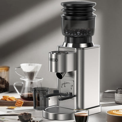 HiBREW G7 Coffee Grinder, 48 Grind Settings, Anti-Static Technology, Stainless Steel Conical Burr, Touch Panel, Compatible with 51/54/58mm Portafilters, Hands-Free Coffee Grinding