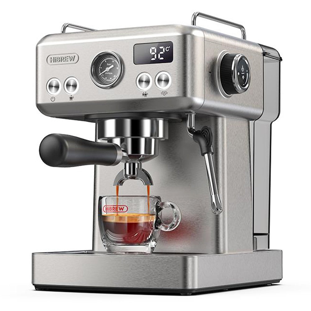HiBREW H10A Semi Automatic Espresso Coffee Machine, 20Bar, Cold/Hot Coffee Maker - Silver