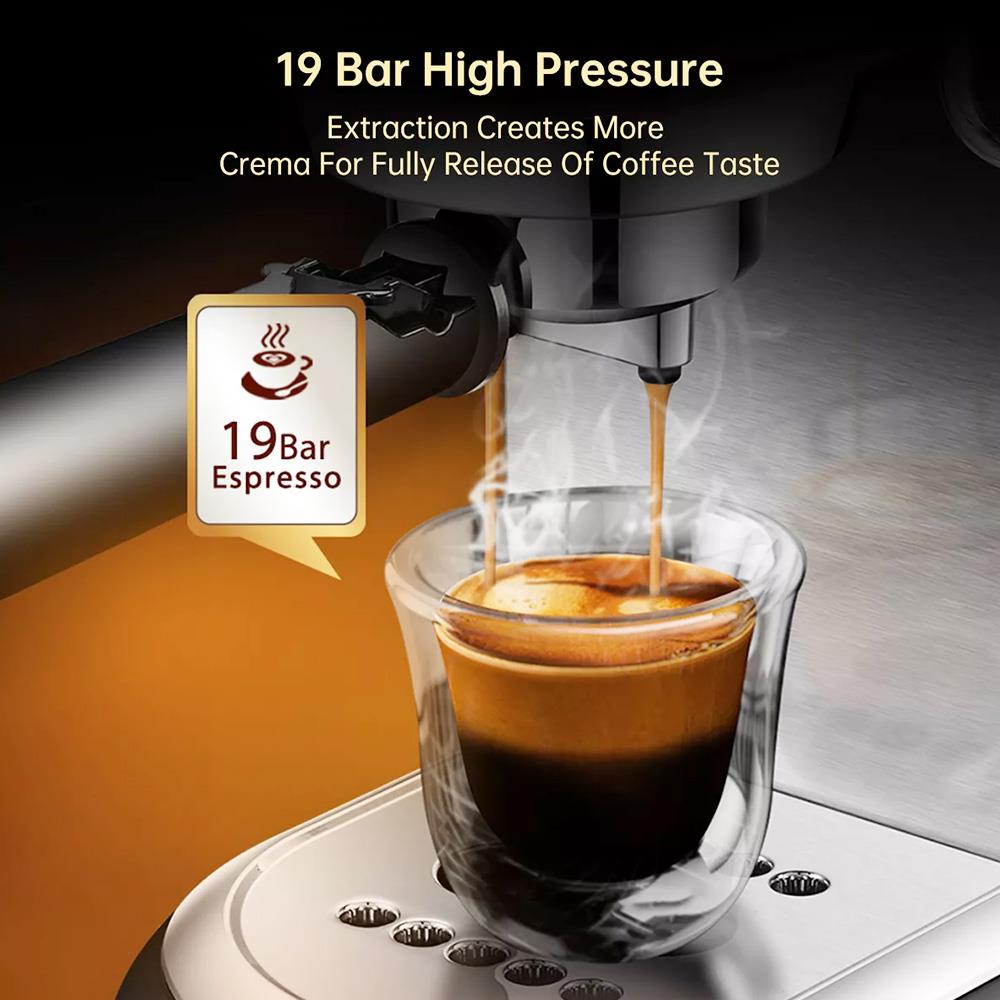 HiBREW H11 1450W Coffee Maker, 19 Bar Semi Automatic Espresso Machine