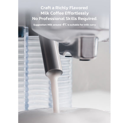 HiBREW H13A 3 in 1 Semi Automatic Coffee Machine, 6 Coffee Modes, 20Bar Extraction Pressure, 1.3L Removable Water Tank, 51mm Aluminum Alloy Handle, Dual Boiler System, 3 Adjustable Temperature Levels