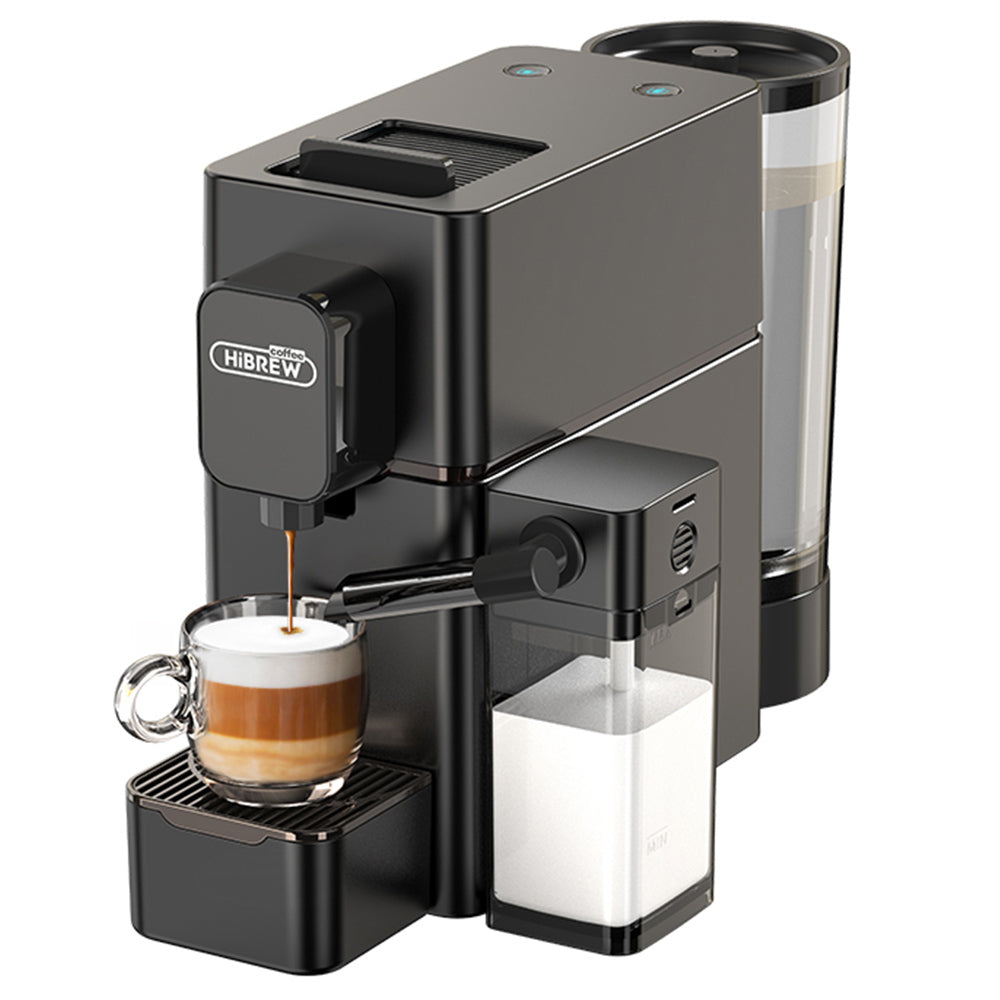 HiBREW H15 Nes Capsule Coffee Machine, 20 Bar High-pressure Extraction, Removable Milk Tank, Adjustable Temperature &amp; Capacity