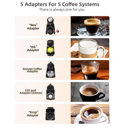 HiBREW H2B 5 in 1 Multi-Capsule Cold &amp; Hot Coffee Maker (Black)