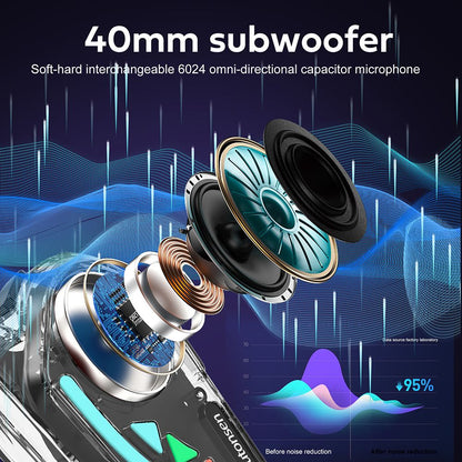 Houtonsen V8 Plus Motorcycle Helmet Headset, 1000M 2-Person Intercom, 30h Working Time, Noise Reduction, MP3/GPS/FM Navigation Support, AI Voice Assistant, IPX67 Waterproof, Bluetooth 5.2 - 1Pc Pack