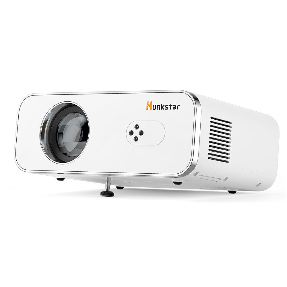 Hunkstar P3 1000 ANSI Android Projector, Native 1080P, 4K Decoding, HDR10, Auto-Keystone Correction &amp; Auto Focus, Android 9.0, Bluetooth 5.0, WiFi 6, 2*5W Speakers
