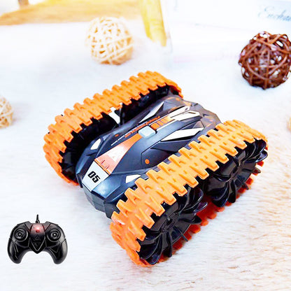 JJRC Q113 1:24 RC Stunt Car 4WD 360 Rotate 2-in-1 Waterproof Water&amp;Land Drift Amphibious Vehicle Models Toy - Orange