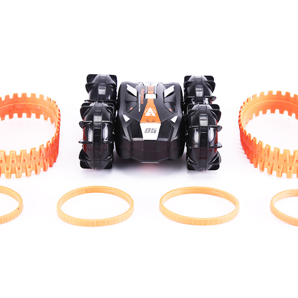 JJRC Q113 1:24 RC Stunt Car 4WD 360 Rotate 2-in-1 Waterproof Water&amp;Land Drift Amphibious Vehicle Models Toy - Orange