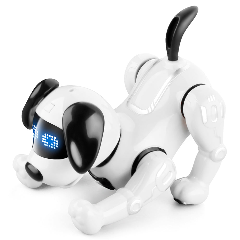 JJRC R19 Remote Control Robot Dog Toy Interaction RC Robotic Stunt Puppy Educational Toy for Kids - White