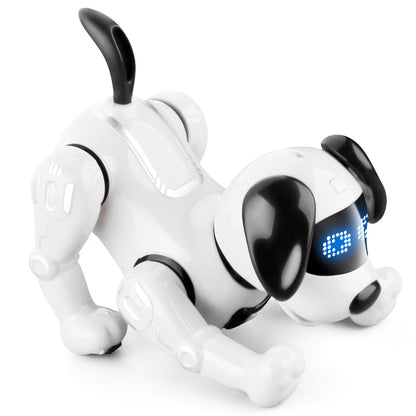 JJRC R19 Remote Control Robot Dog Toy Interaction RC Robotic Stunt Puppy Educational Toy for Kids - White