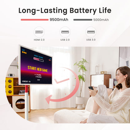 KTC A32Q7 Pro Mobile Monitor, 32'' 4K Touchscreen, WiFi6, Android 13, RK3588S 8 Core, Google EDLA Certification, 9500mAh Battery, 8GB RAM 128GB ROM, Adjustable Angles, 1*HDMI 2.0, 1*USB 3.0, 1*USB 2.0