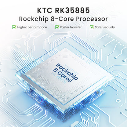 KTC A32Q7 Pro Mobile Monitor, 32'' 4K Touchscreen, WiFi6, Android 13, RK3588S 8 Core, Google EDLA Certification, 9500mAh Battery, 8GB RAM 128GB ROM, Adjustable Angles, 1*HDMI 2.0, 1*USB 3.0, 1*USB 2.0