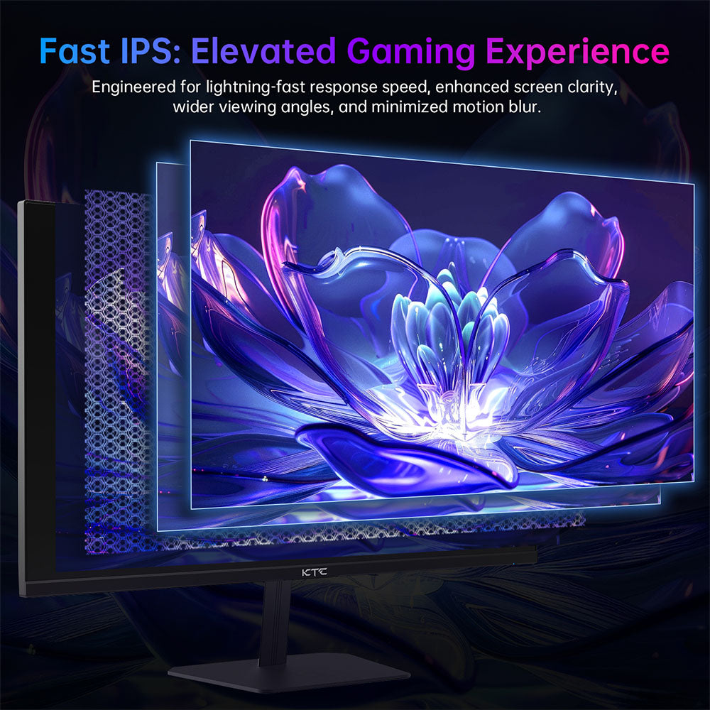 KTC H24F8 Gaming Monitor, 23.8'' 1920*1080 16:9 Fast IPS Screen, 180Hz Refresh Rate, 1ms Response Time, 1000:1 Contrast Ratio, HDR10, 135% sRGB, Adaptive-Sync, Dynamic Action Sync, Game Assist, Low Blue Light &amp; Flicker-Free, VESA Mount