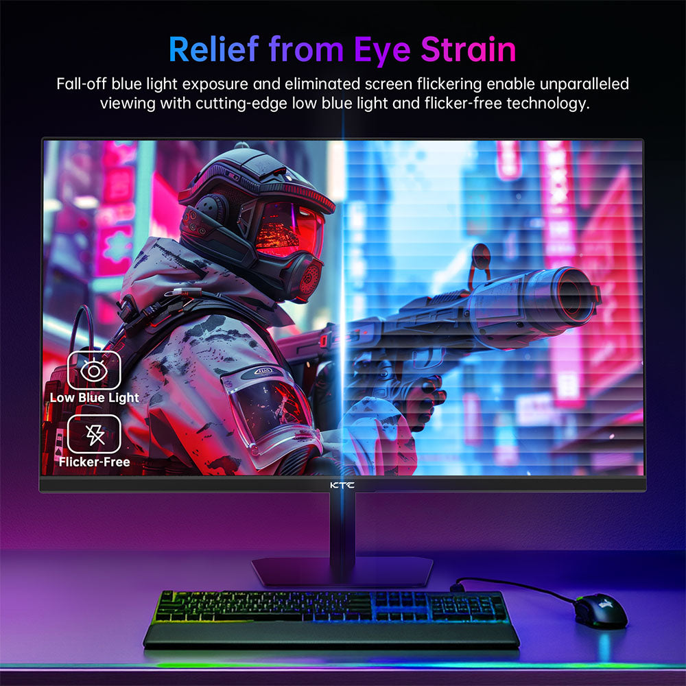 KTC H24F8 Gaming Monitor, 23.8'' 1920*1080 16:9 Fast IPS Screen, 180Hz Refresh Rate, 1ms Response Time, 1000:1 Contrast Ratio, HDR10, 135% sRGB, Adaptive-Sync, Dynamic Action Sync, Game Assist, Low Blue Light &amp; Flicker-Free, VESA Mount