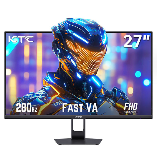 KTC H27E22P Gaming Monitor, 27 inch 1920*1080 FHD FAST VA Panel, 4000:1 Contrast Ratio, 280Hz High Refresh, 1ms GTG Response Time, FreeSync &amp; G-Sync, HDR10, Low Blue Light &amp; Flicker-Free, 2*HDMI 2.0, 1*DP 1.4, 1*USB 2.0, 1*Earphone