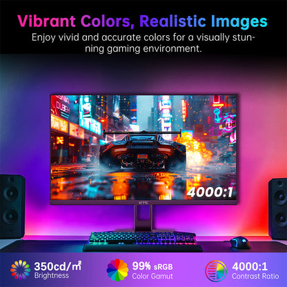 KTC H27E22P Gaming Monitor, 27 inch 1920*1080 FHD FAST VA Panel, 4000:1 Contrast Ratio, 280Hz High Refresh, 1ms GTG Response Time, FreeSync &amp; G-Sync, HDR10, Low Blue Light &amp; Flicker-Free, 2*HDMI 2.0, 1*DP 1.4, 1*USB 2.0, 1*Earphone