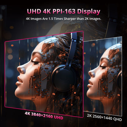 KTC H27P22S 27-inch Gaming Monitor, 3840x2160 UHD AUO 7.0 FAST IPS Panel, HDR400, 160Hz Refresh Rate, 1ms Response Time, 132%sRGB, Compatible with FreeSync and G-SYNC, Low-blue Light, 2*HDMI2.1 2*DP1.4 1*USB2.0, Adjustable Stand &amp; Support VESA Mount