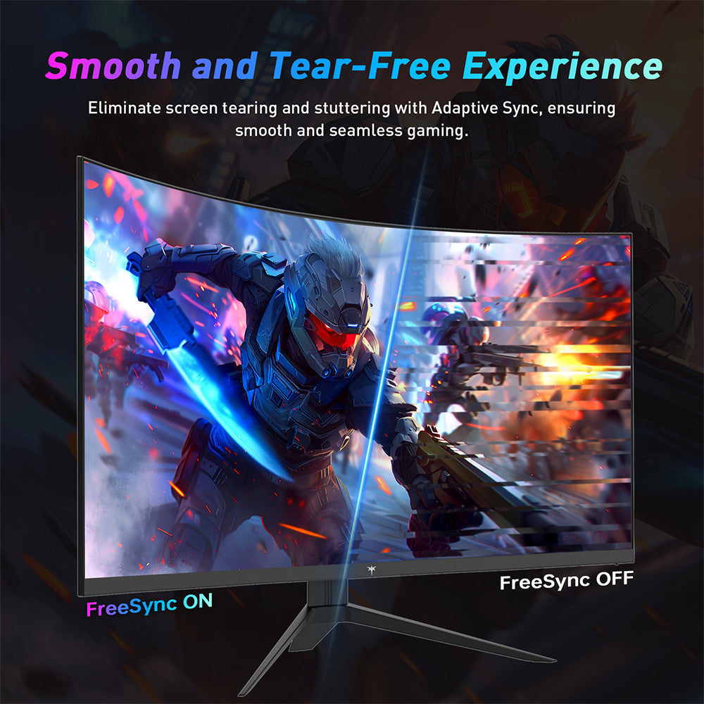 KTC H32S17F 32'' Curved Gaming Monitor, 1920*1080 HVA Panel, 240Hz Refresh Rate, 125% sRGB, 3500:1 Contrast Ratio, Adaptive Sync,   HDR10, 3ms Response Time, 2*HDMI2.0 1*DP1.4 1*USB2.0 1*Audio, VESA Mount, Adjustable Tilt, Low Blue Light