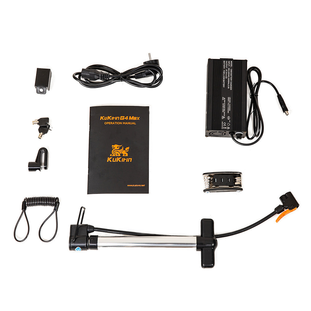 KuKirin G4 Max Off-road Electric Scooter, 1600W*2  Dual Motor 86km/h Max Speed 12-inch Tire 60V 35.2Ah 2112Wh Removable Battery 95km Range Hydralic Brake 38° climb 8 Light system Hydraulic damping absorption IP54 Waterproof