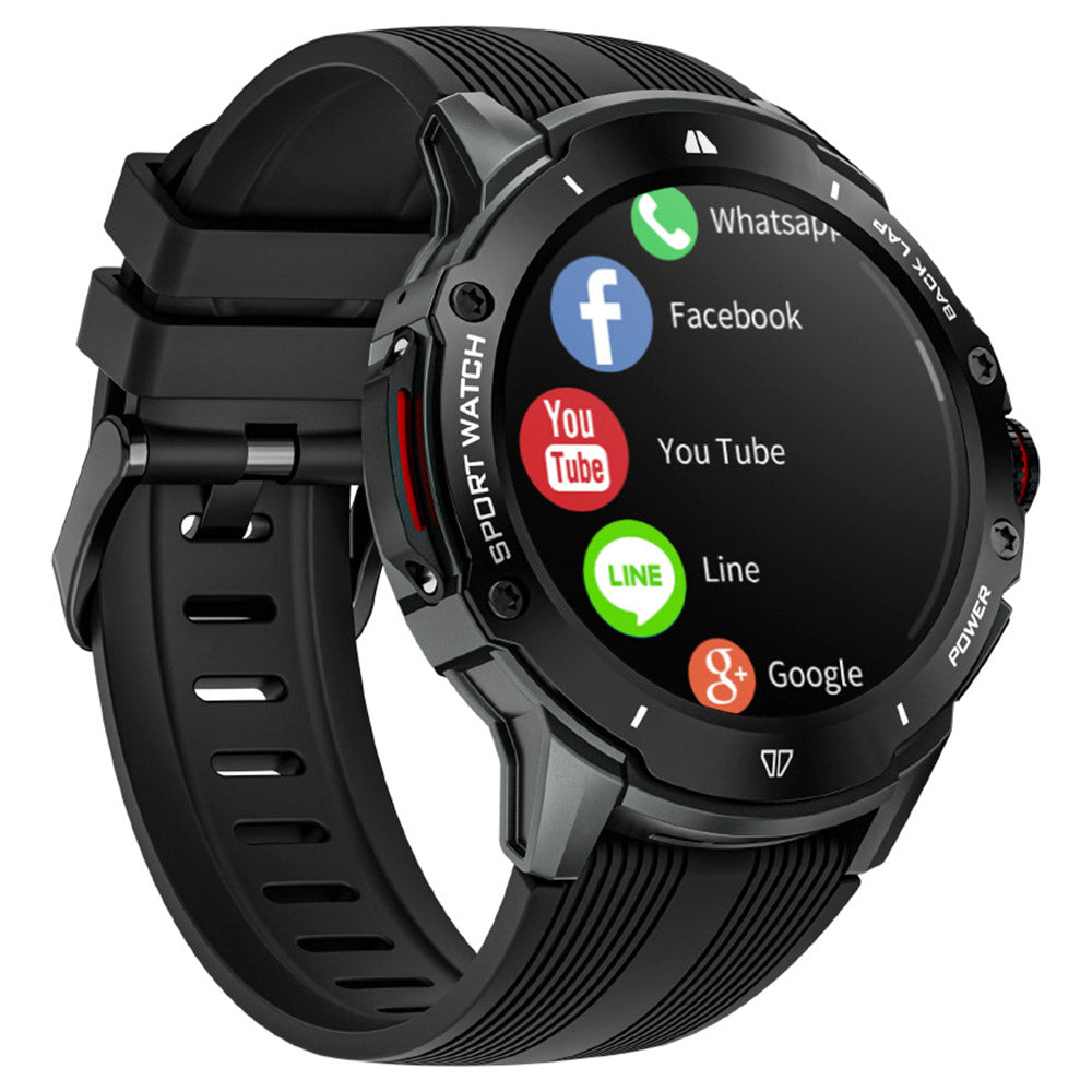 LOKMAT APPLLP 4G Smartwatch, AMOLED HD Screen, NFC Access, Heart Rate Health Monitoring, Bluetooth 4.2, Multiple Sports Modes, GPS/Beidou/Granas/AGPS/LBS Positioning