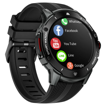 LOKMAT APPLLP 4G Smartwatch, AMOLED HD Screen, NFC Access, Heart Rate Health Monitoring, Bluetooth 4.2, Multiple Sports Modes, GPS/Beidou/Granas/AGPS/LBS Positioning