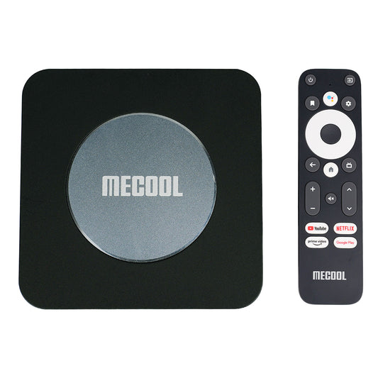 MECOOL KM2 PLUS Netflix Supported Google Android TV 11.0 Smart TV BOX, Amlogic S905X4 2GB RAM 16GB eMMC AV1 Ultra 4K HDR 2.4G/5.0GHz WiFi BT5.0 SPDIF Google Assistant Dolby Atmos Audio Ethernet Multi-streamer Home Media Player Set Top Box - EU Plug
