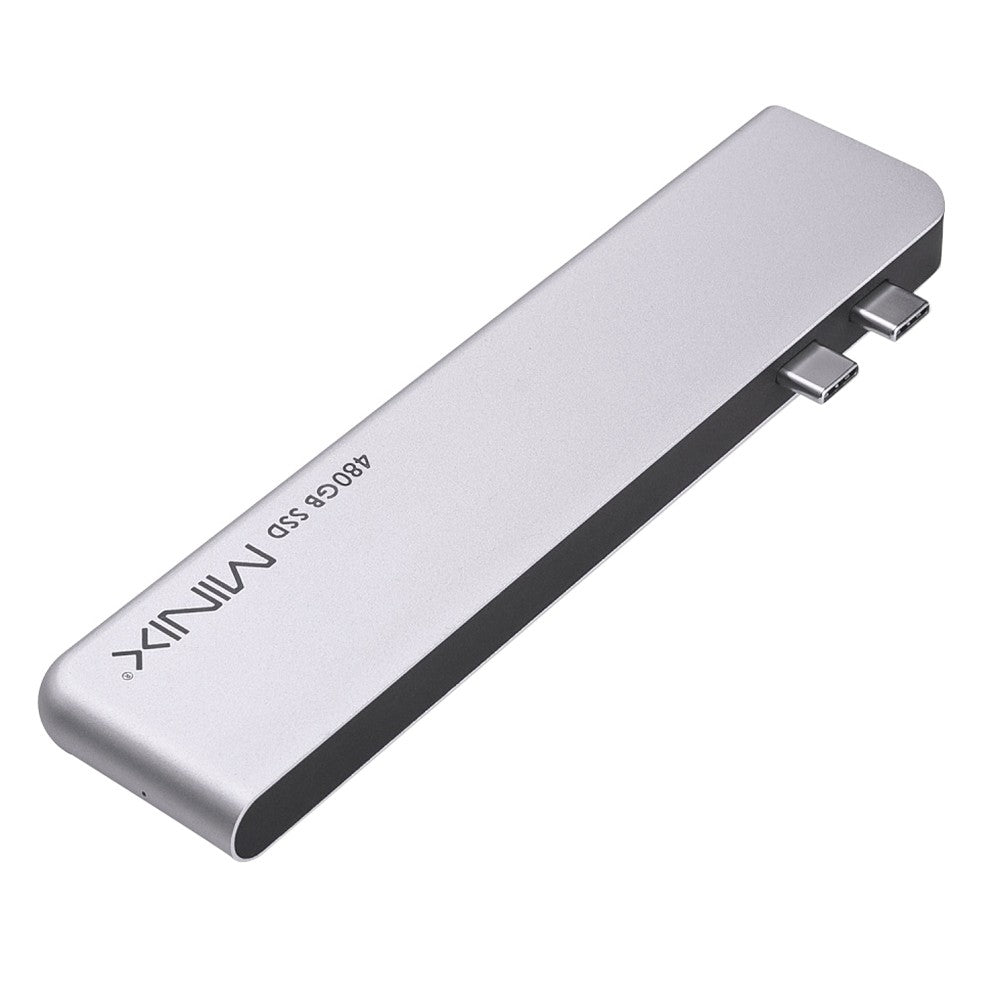 MINIX SD4 GR USB-C 480GB SSD for Apple MacBook Air/Pro, 400MB/s Read &amp; 415MB/s Write Speed, 1*4K@60HZ HDMI, 1* 5K@60Hz Thunderbolt 3, 1*USB 3.0 Data Transfer Up to 5Gbps - Grey