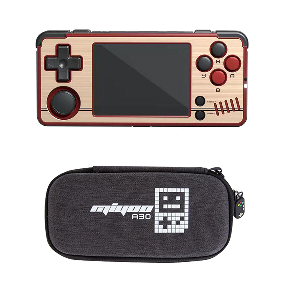 MIYOO A30 64GB Retro Game Console, 2.8-inch IPS Screen, 5H Battery Life, Linux System, 2.4G WiFi - Red Golden