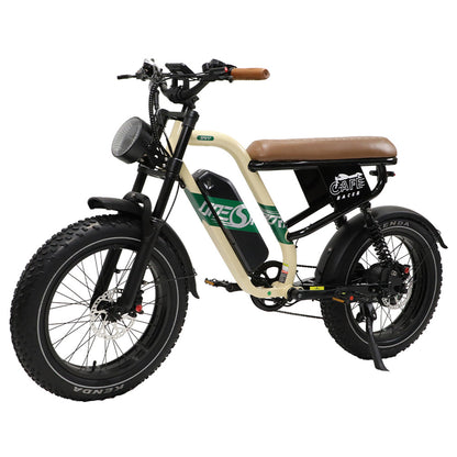 ONESPORT W66 Electric Bike, 500W Motor, 48V 13.5Ah Battery, 20*4.0 inch Tire, 25km/h Max Speed, 100km Range, Front &amp; Rear Hydraulic Disc Brakes, Shock Absorbing Front Fork, 7-speed Transmission