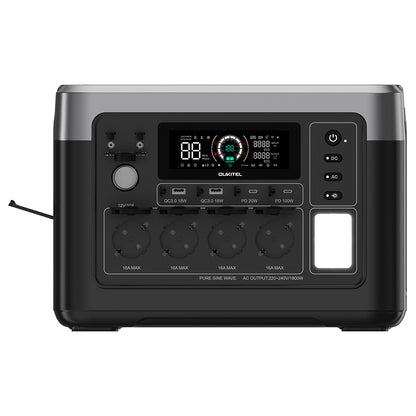 OUKITEL P1000 PLUS Portable Power Station, 1800W 1024Wh Solar Generator with LiFePO4 Battery, Fast Charging, Smart App Control for Outdoor, RV, Home Backup, and Emergency Power