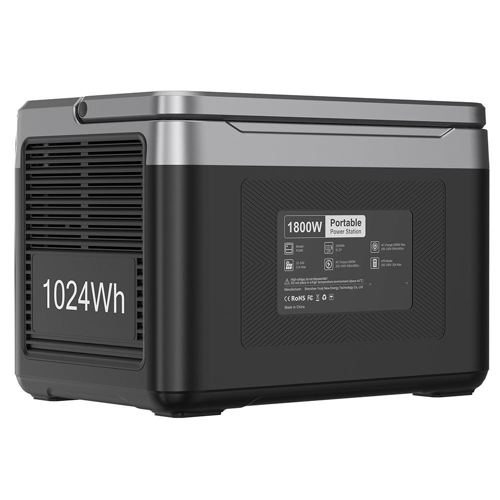 OUKITEL P1000 PLUS Portable Power Station, 1800W 1024Wh Solar Generator with LiFePO4 Battery, Fast Charging, Smart App Control for Outdoor, RV, Home Backup, and Emergency Power
