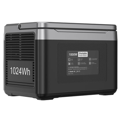 OUKITEL P1000 PLUS Portable Power Station, 1800W 1024Wh Solar Generator with LiFePO4 Battery, Fast Charging, Smart App Control for Outdoor, RV, Home Backup, and Emergency Power