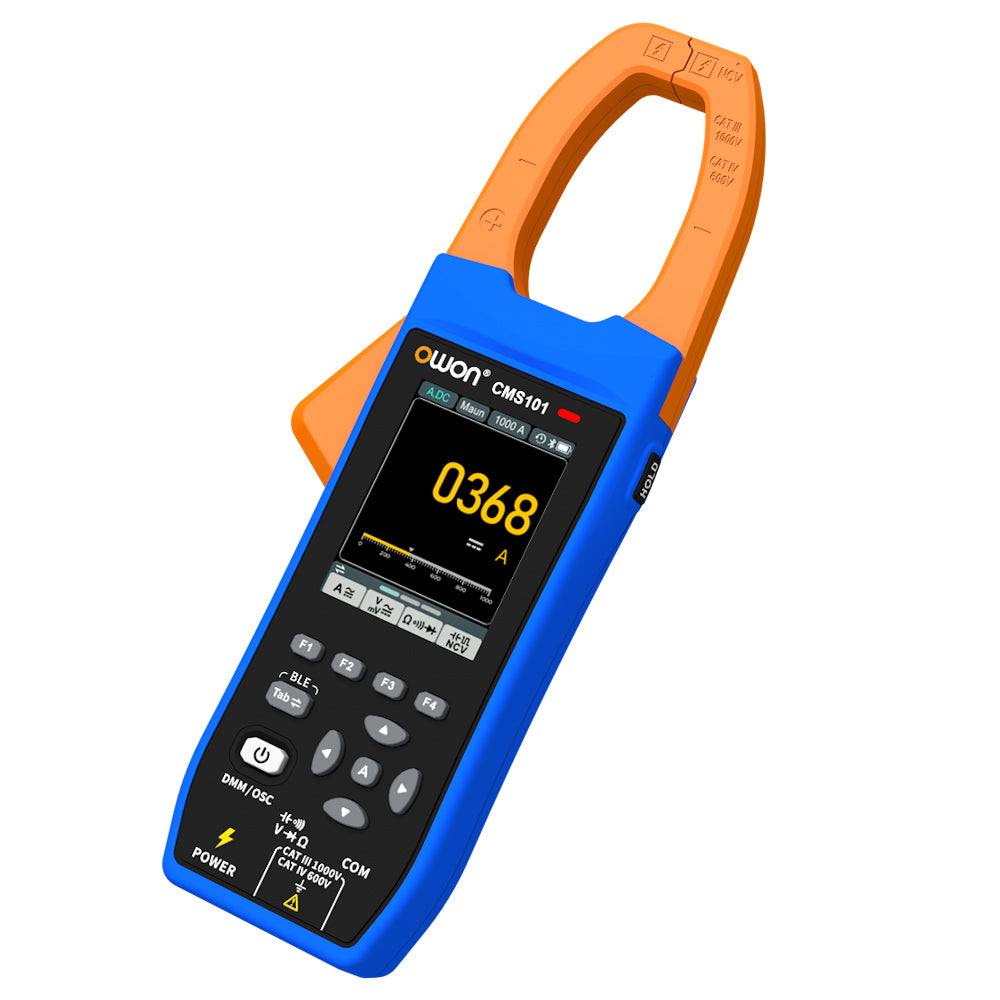 OWON CMS101 3-in-1 Digital Clamp Meter, 1000A AC/DC, Recorder and Oscilloscope Function, 20000 Counts