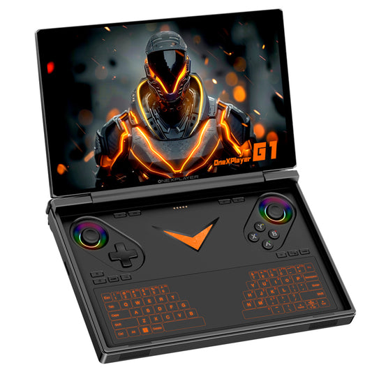 One Netbook OneXPlayer G1 Handheld Gaming PC, AMD Ryzen AI 9 HX 370 12 Cores Max 5.1GHz, 8.8'' 2560*1600 144Hz Screen, 64GB LPDDR5X 7500MHz RAM 4TB SSD, WiFi 6E, 2*USB-C, 1*USB3.2, 1*TF Card, 1* Oculink, 1*3.5mm Audio, Fingerprint Unlock - EU Plug