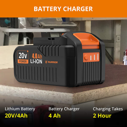 Parrior CCS05 20V Cordless Circular Saw, with 4Ah Battery, 3500RPM Rotating Speed, Fasting Charging, Adjustable Cutting Depth 45°/90°