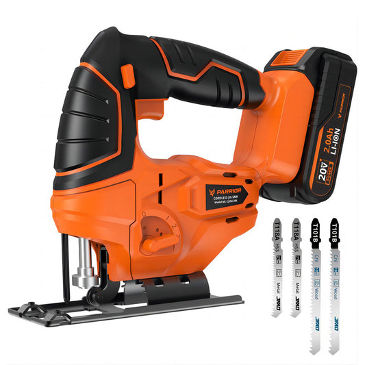 Parrior CJS03 20V Electric Jigsaw Tool, with 2Ah Battery, 2700RPM Speed, Cutting Depth of Wood and Metal 80mm/5mm (3.15"/0.2")