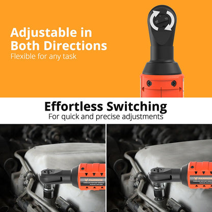 Parrior IW44 20V Cordless Electric Ratchet Wrench, 60nm Max. Torque, 260RPM Speed, 20V Input Voltage, with 2000mAh Lithium Battery