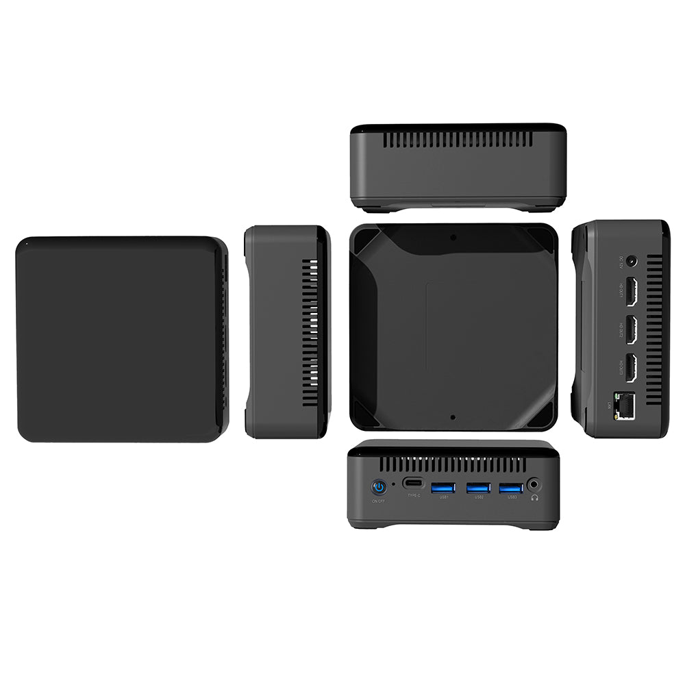 RUPA HSI-95 Mini PC, Intel N95 4 Cores Max 3.4GHz, 8GB RAM 256GB SSD, 3*HDMI 4K 60Hz Triple Screen Display, WiFi 6 Bluetooth 5.2, 3*USB 3.0, 1*Type-C, 1*RJ45, 1* 3.5mm Audio