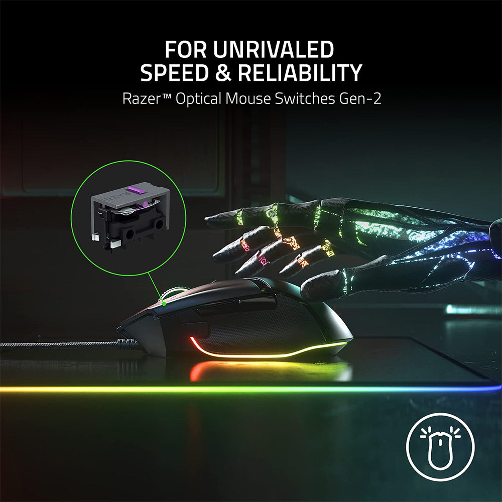 Razer Basilisk V3 Gaming Mouse, RGB Lighting, 26K DPI Optical Sensor, 11 Programmable Buttons