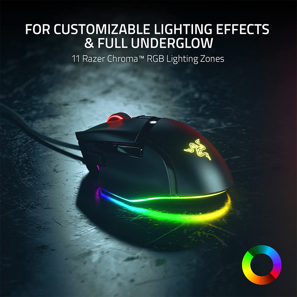 Razer Basilisk V3 Gaming Mouse, RGB Lighting, 26K DPI Optical Sensor, 11 Programmable Buttons