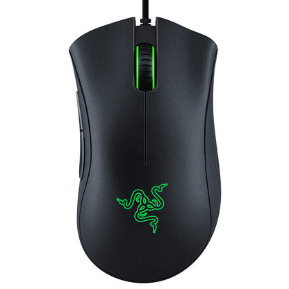 Razer DeathAdder Essential Gaming Mouse, 6400 DPI Optical Sensor, 5 Programmable Buttons, Mechanical Switches, Rubber Side Grips - Black